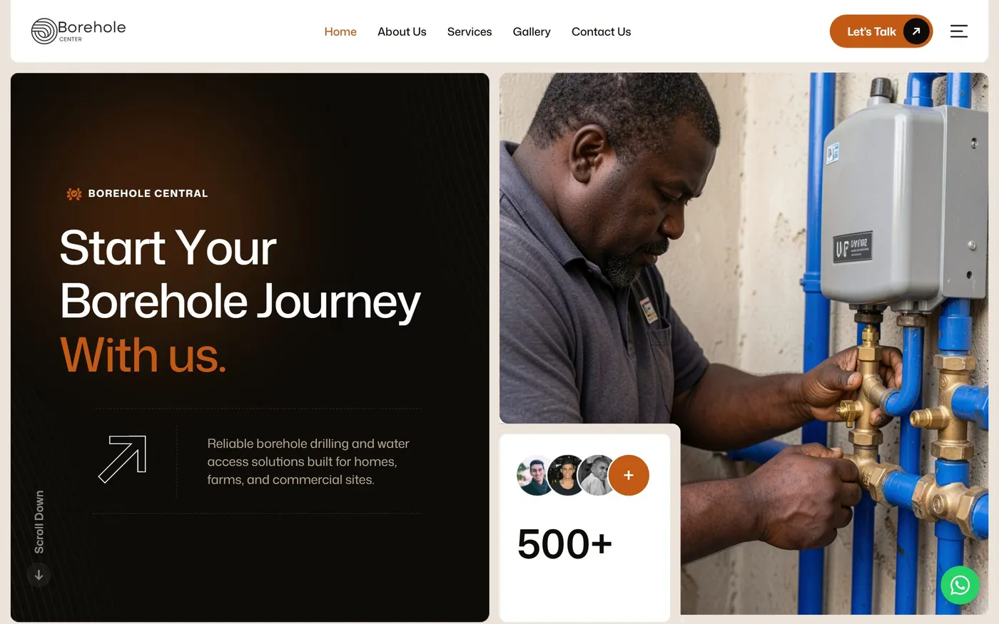 Borehole Central website hero